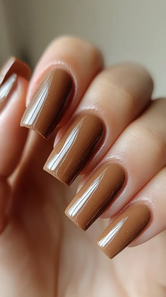 Creamy Caramel Nails