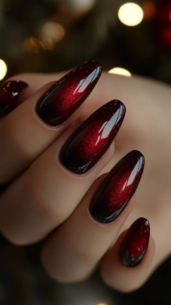 Deep Burgundy Elegance Nails