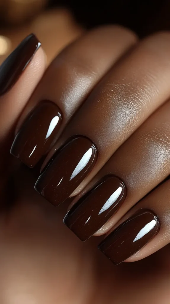 Espresso Brown Nails