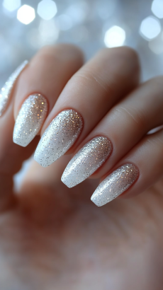 Glitter White Ombre