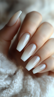 Matte White Ombre