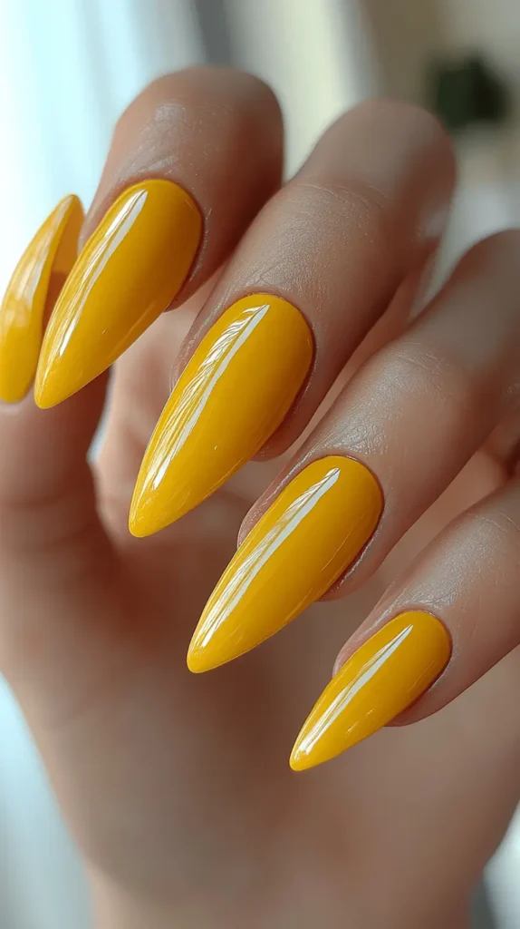 Mustard Yellow Pop Nails