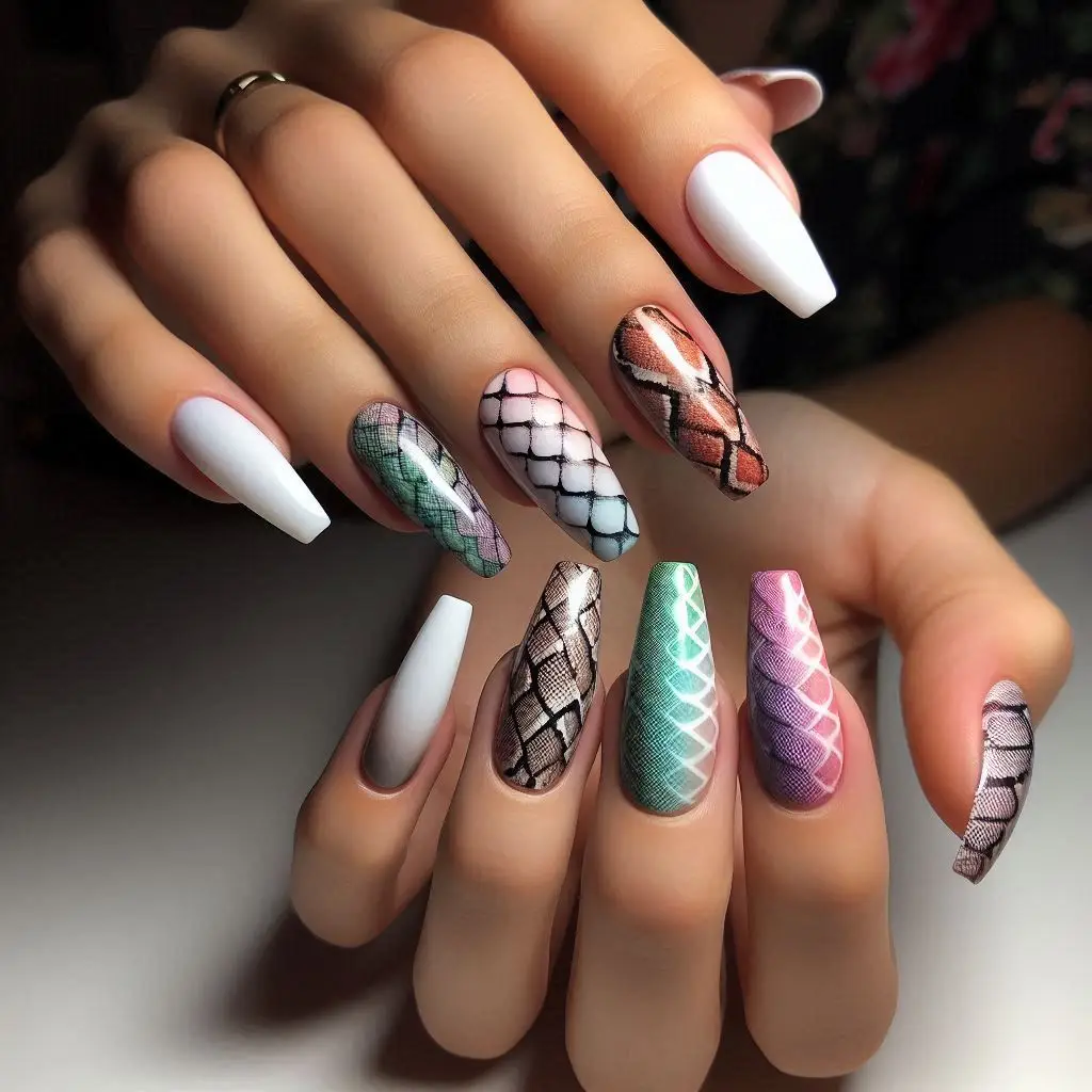 Ombre Snake Nails