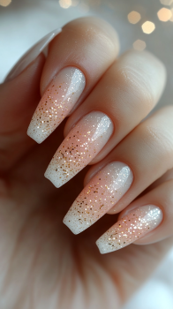 White Ombre with Ombre Glitter