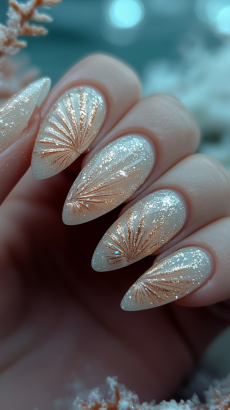 White Ombre with Shell Accents