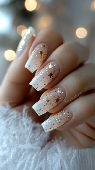 White Ombre with Stars