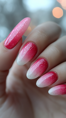 White and Baby Pink Ombre