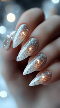 White and Silver Ombre