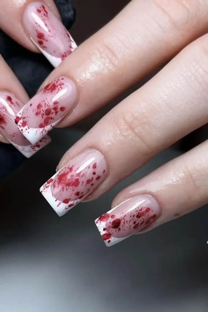 12. Blood White French Tips