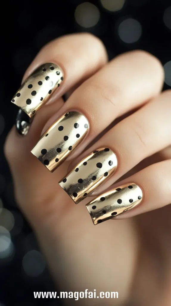 14. Metallic Nail Dots