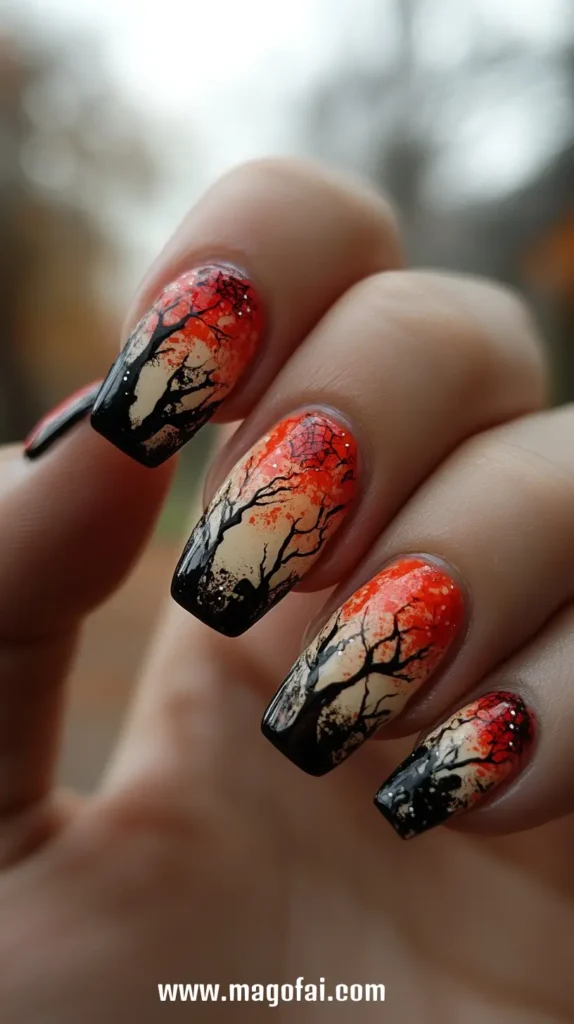 16. Zombie Hands - Halloween Nails 1