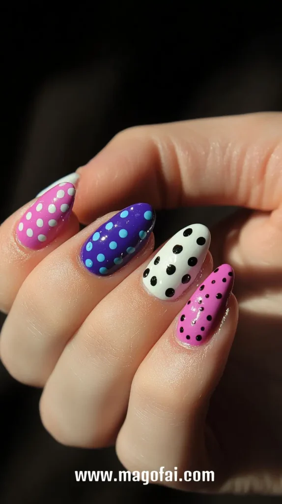 2. Polka Dot Nail Art