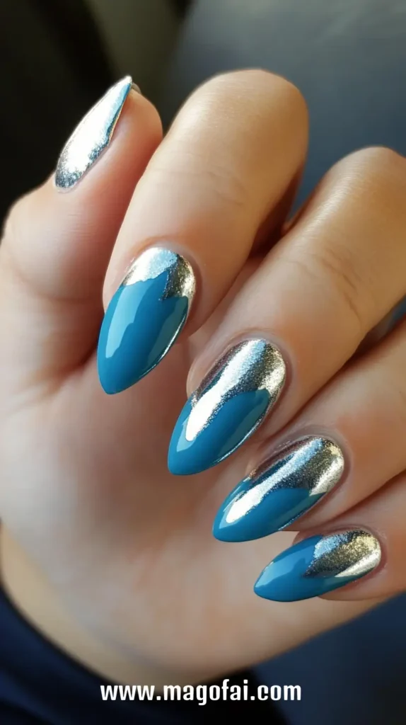 20. Cool Blue with Silver Tips 1