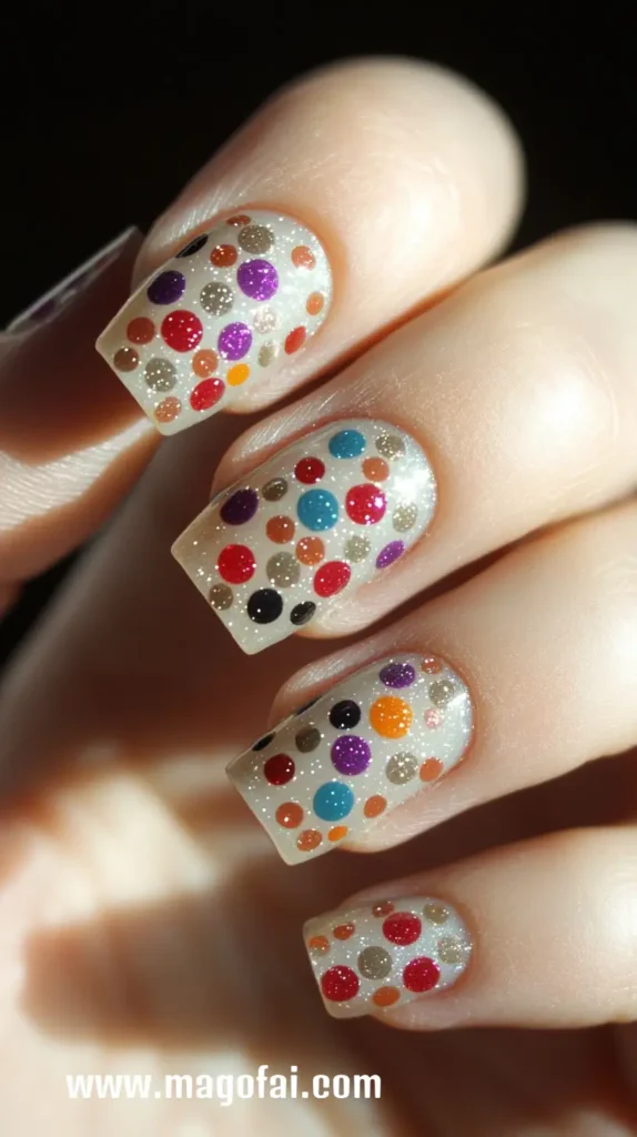 20. Dot Mosaic Nail Art 1