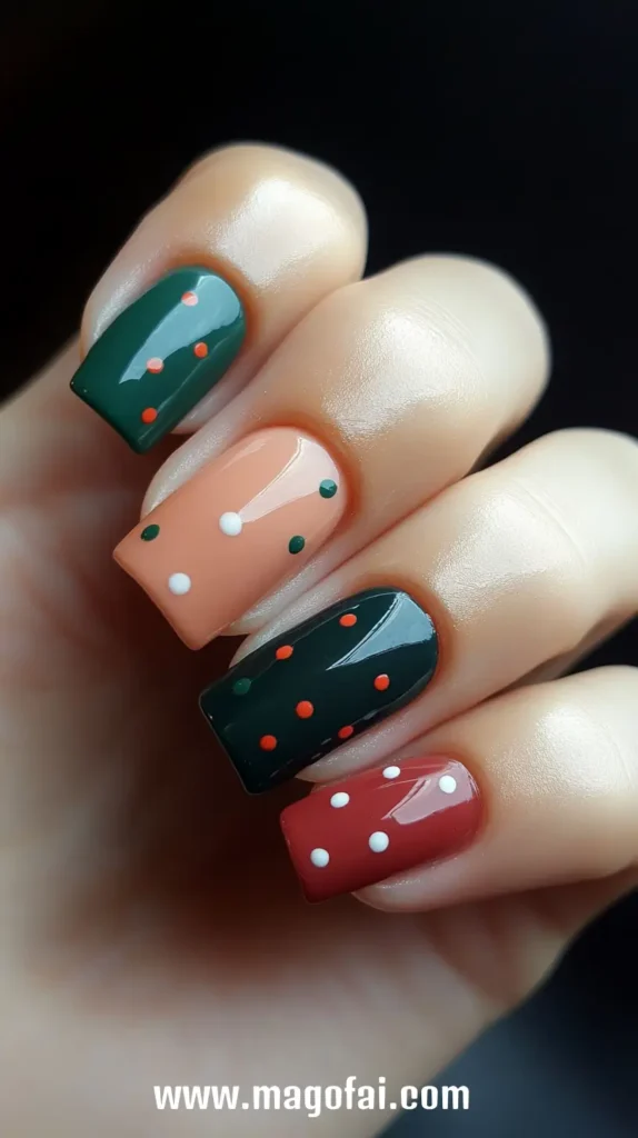 22. Holiday Nail Dots