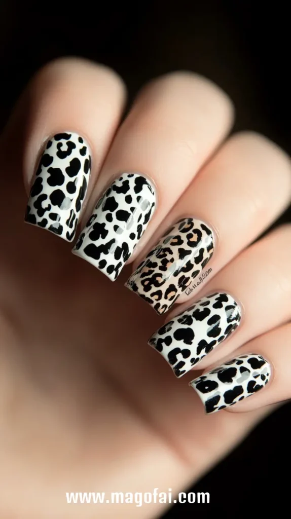 24. Animal Print Nail Dots