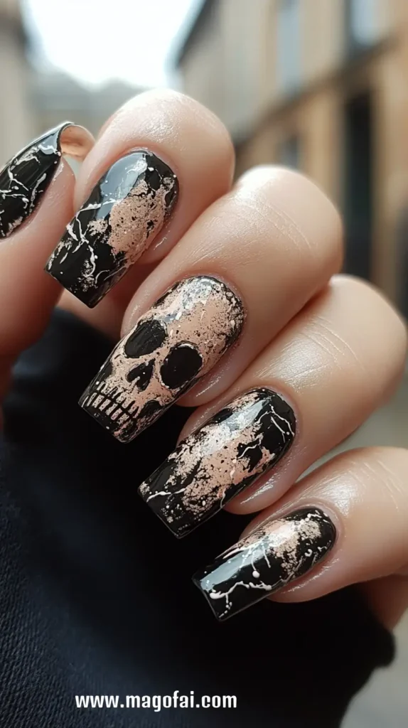 25. Coffin Nails - Halloween Nails