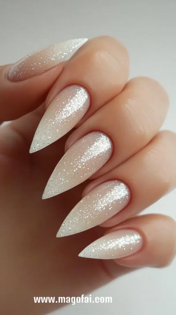 25. Glitter Ombre French