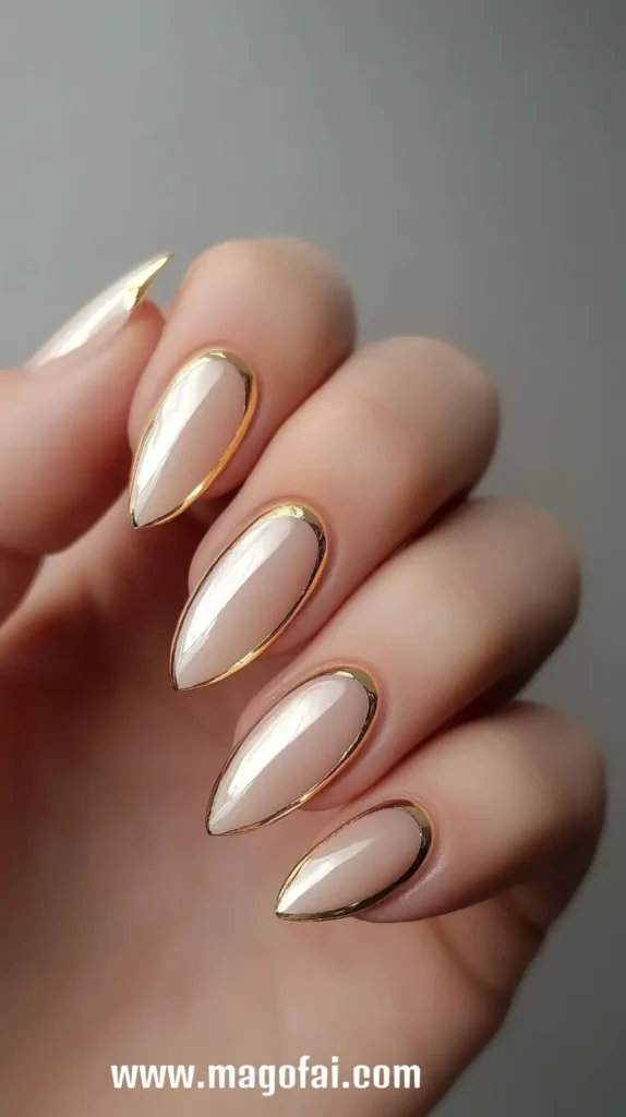 3. Blush with Gold Tips