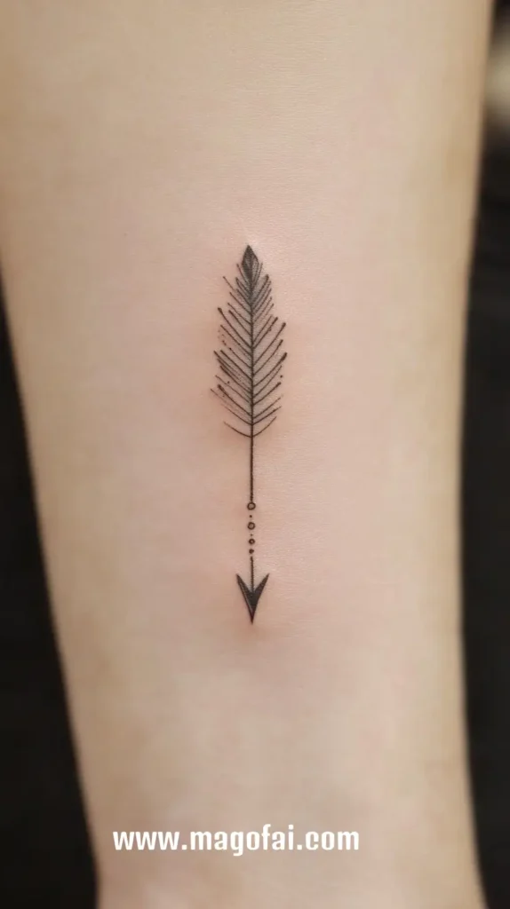 36. Tiny Arrow with Feathers