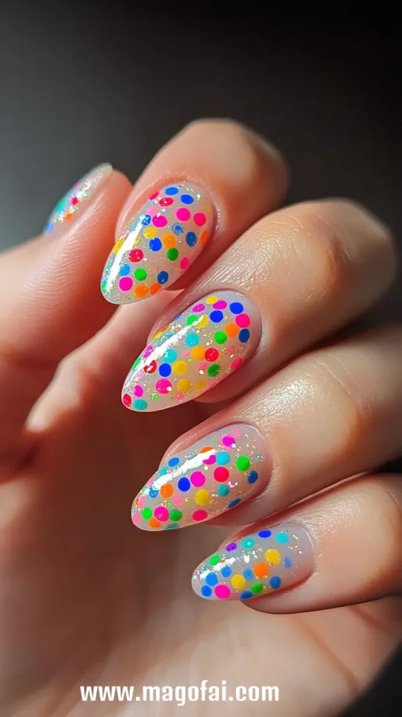 4. Confetti Nail Dots