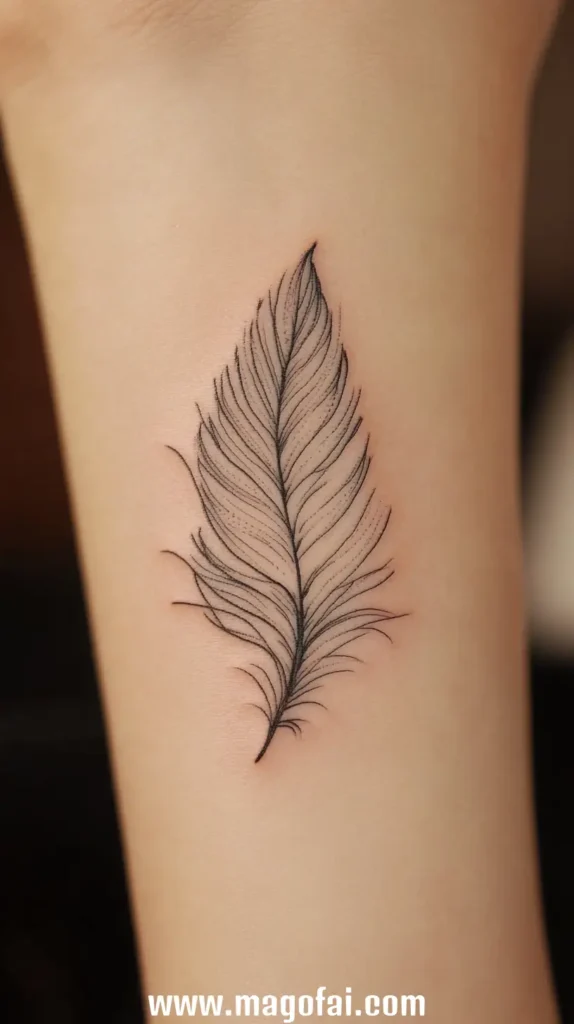 5 feather tattoo