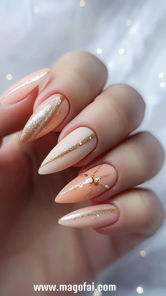 7. Soft Peach with Gold Accents 1