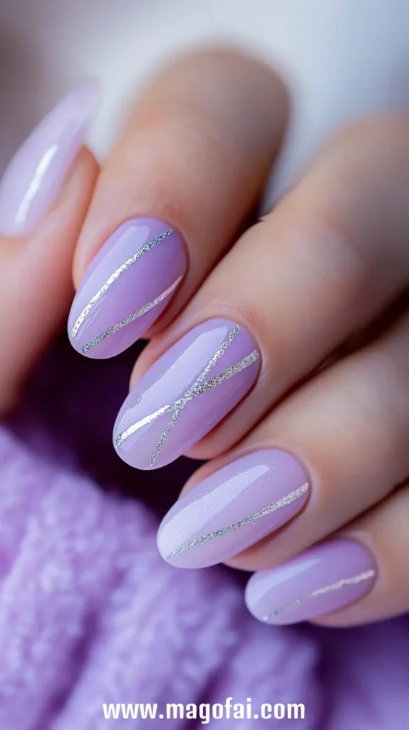 8. Lilac with Silver Foil Lines