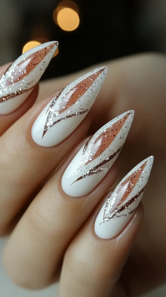 Almond Nails with Negative Space