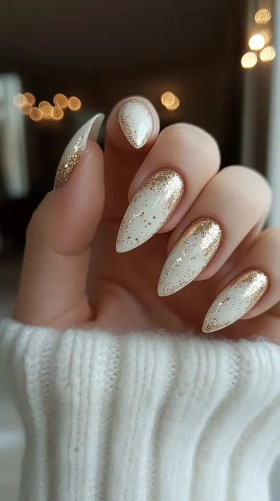 Coffin French Almond Nails