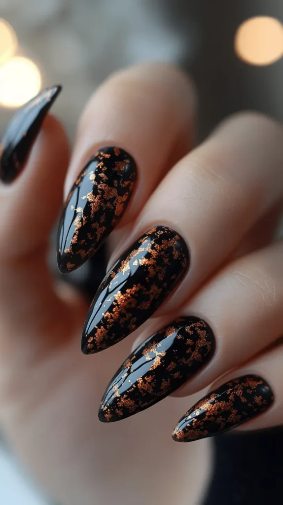 Tortoiseshell Almond Nails 1