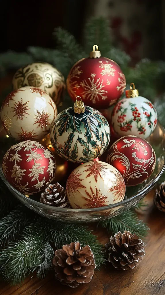 13. Vintage Ornaments Display