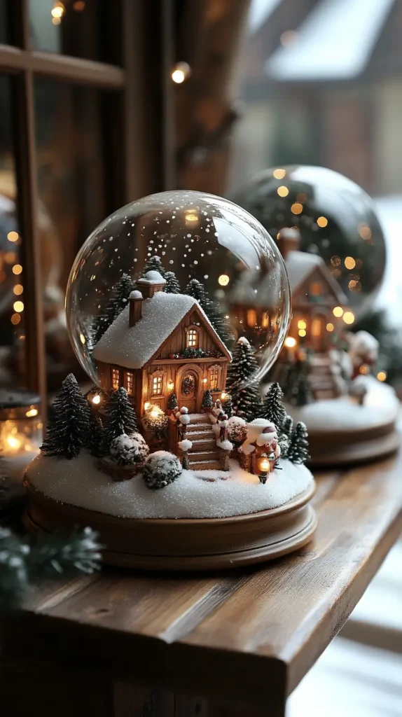 14. Mason Jar Snow Globes