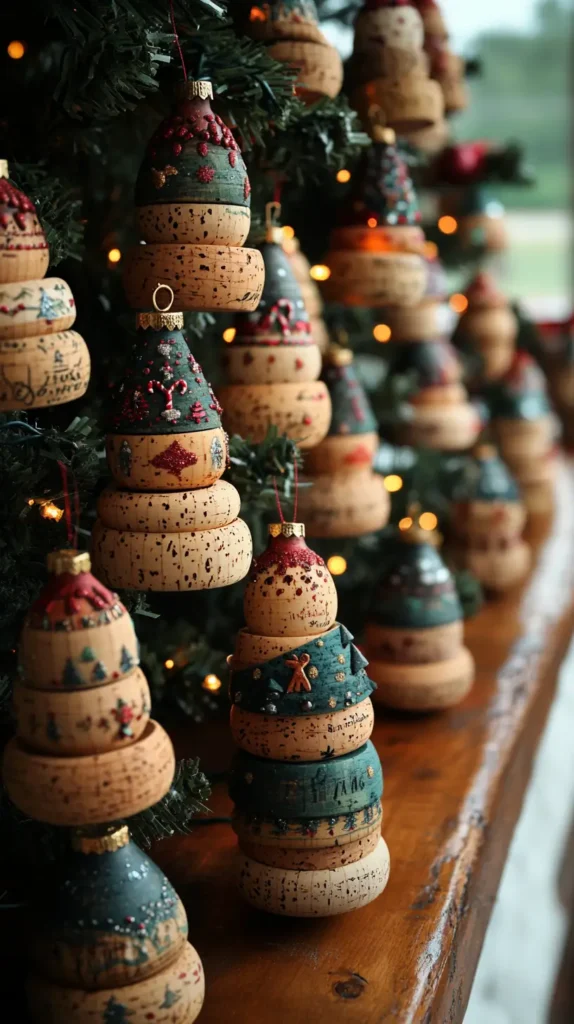 14. Wine Cork Ornaments