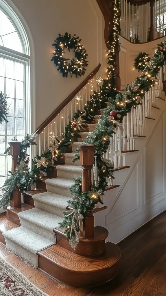 18. Garland-Wrapped Staircases