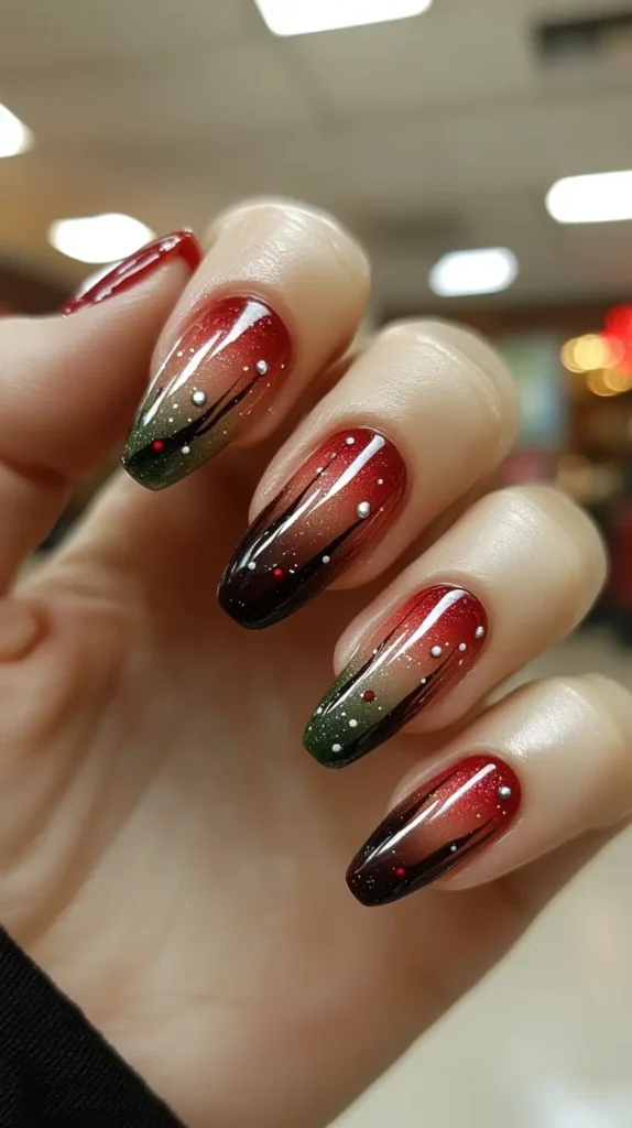 2. Red & Green Ombré Fusion