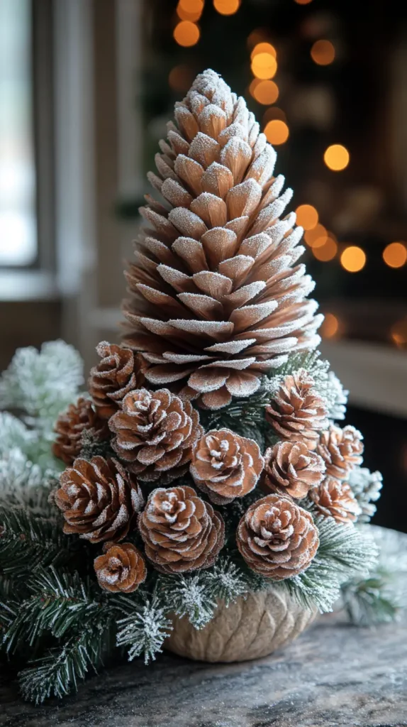 20. Frosted Pinecones