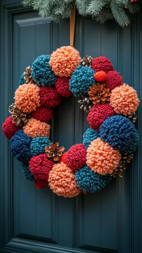 20. Pom-Pom Wreath