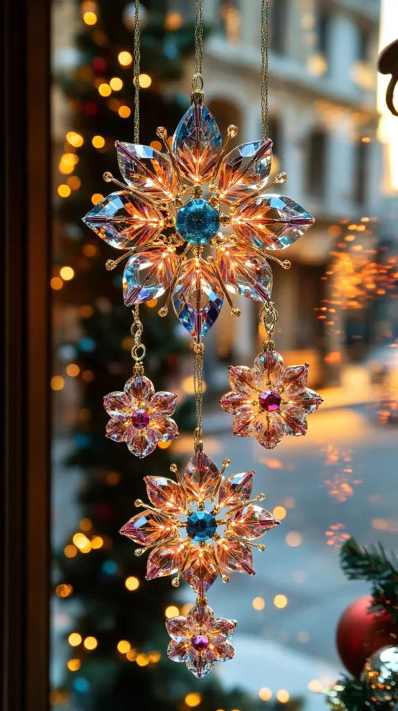 23. Beaded Snowflakes