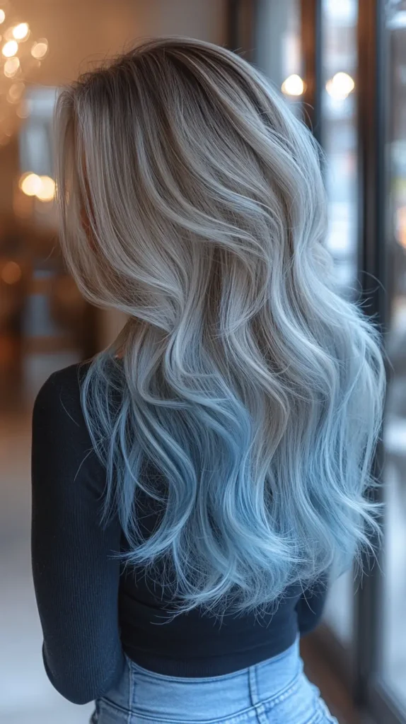 25. Ice Blue Tips