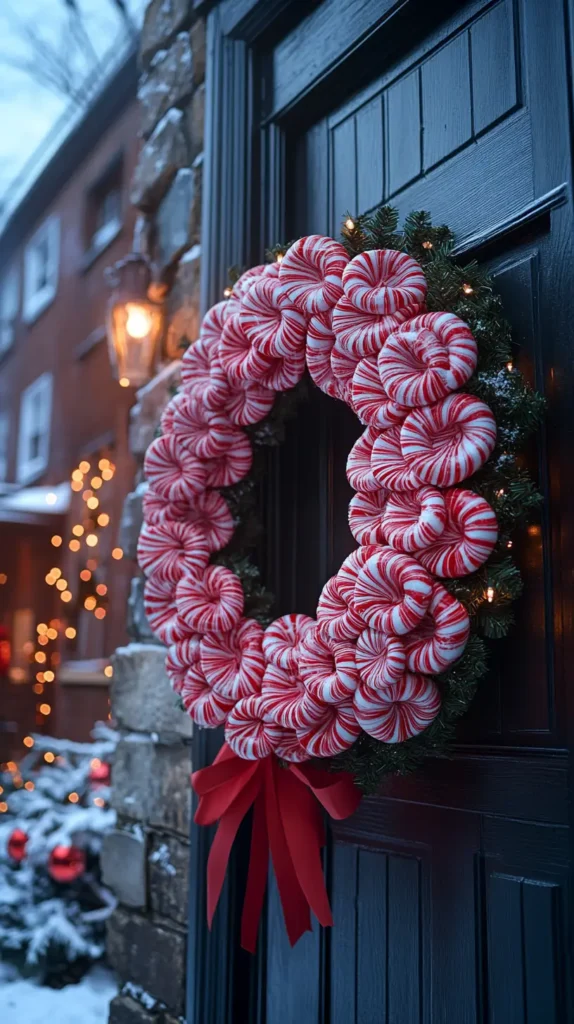 26. Peppermint Candy Wreath