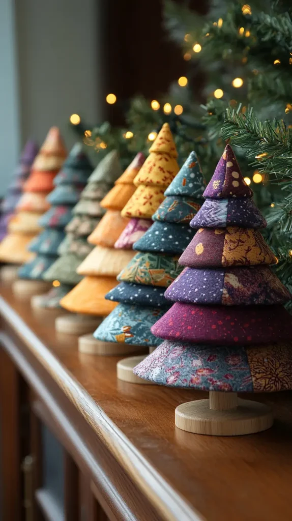 27. Fabric Christmas Trees