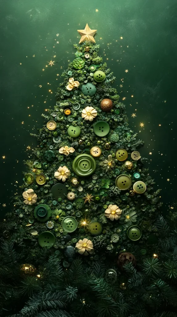 29. Button Christmas Tree Art