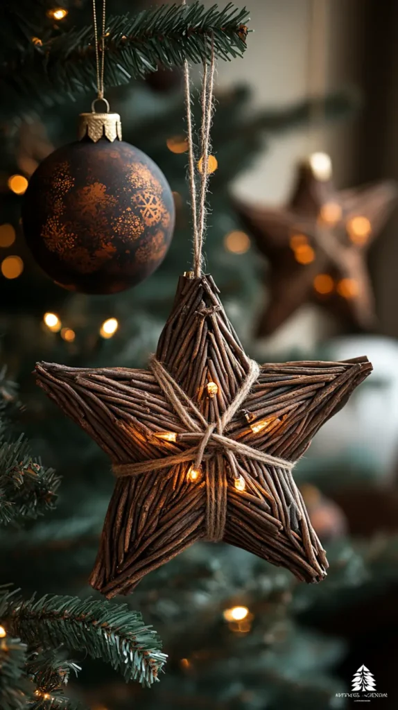 30. Twig Star Ornaments