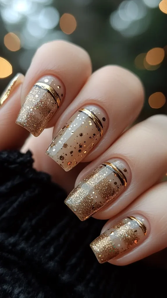 4. Metallic Gold Accents